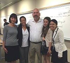 Photo: Scholars at a McNair sponsored conference in Eastern Washington – Martina Fruhbauerova, Reina Kluender, conference presenter Donald Asher, biochemistry major Yanting Zhao,and Alicia Sawers